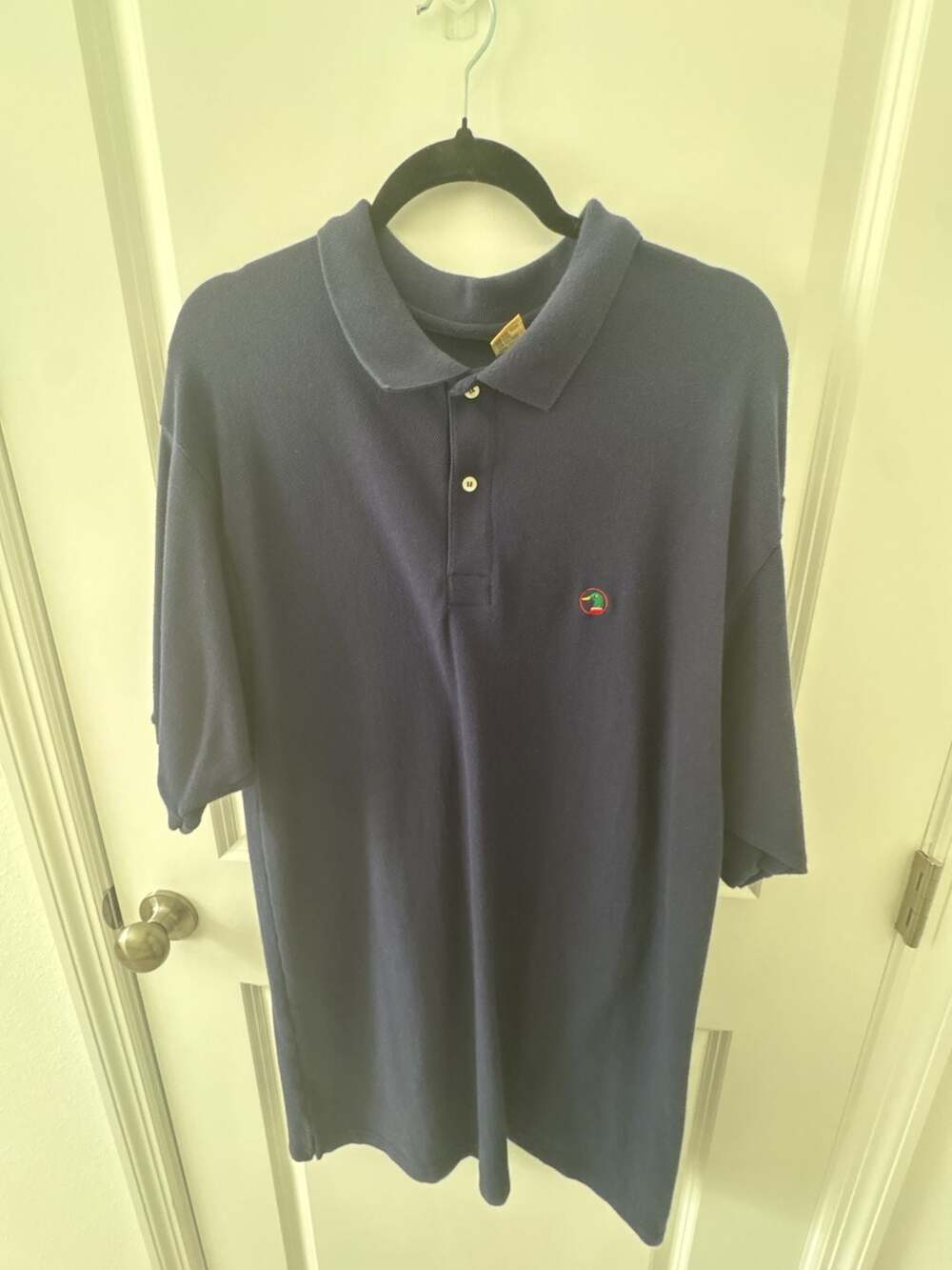 Vintage Duck Head Navy Blue Cotton Pique Polo Shirt